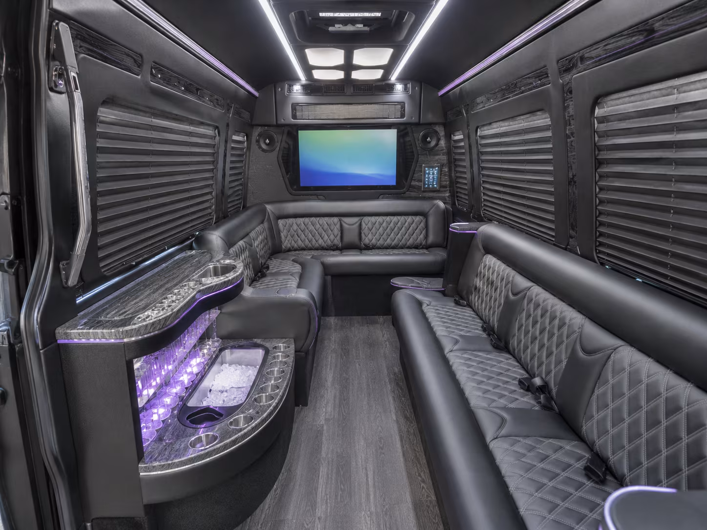 richmond 15 passenger party bus inside