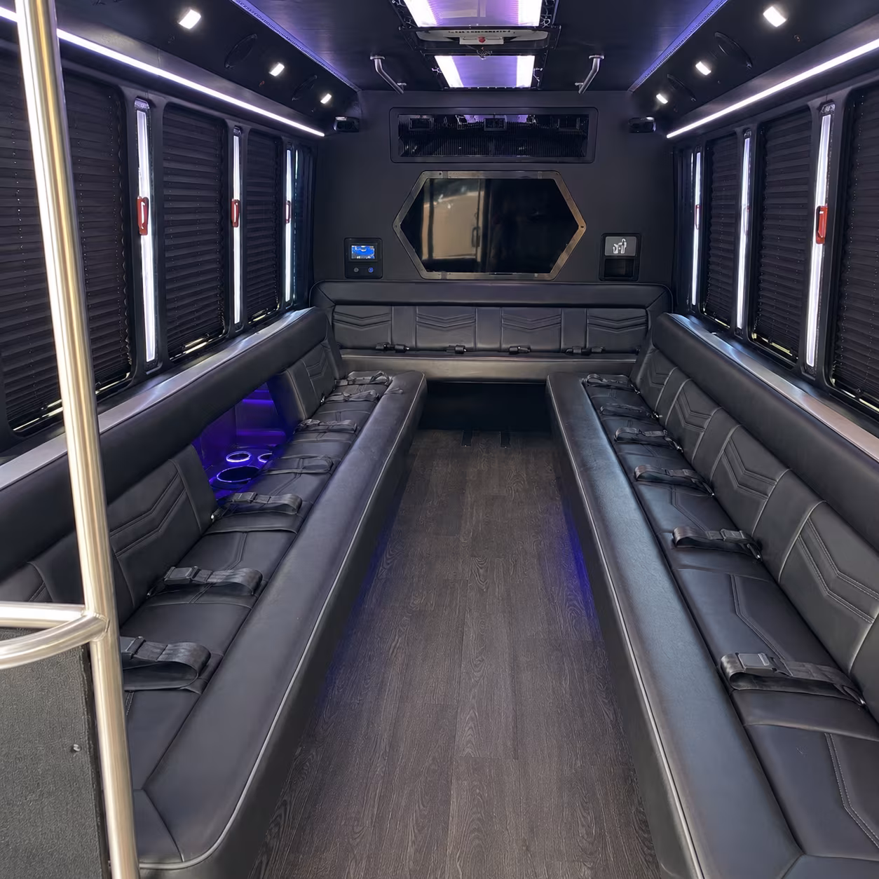 richmond 18 passenger party bus interior