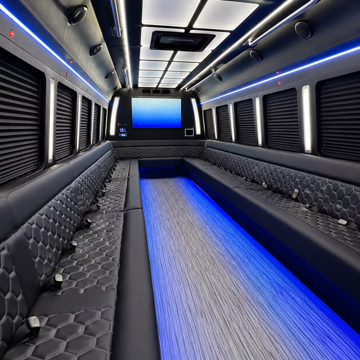 richmond 50 passenger party bus inside