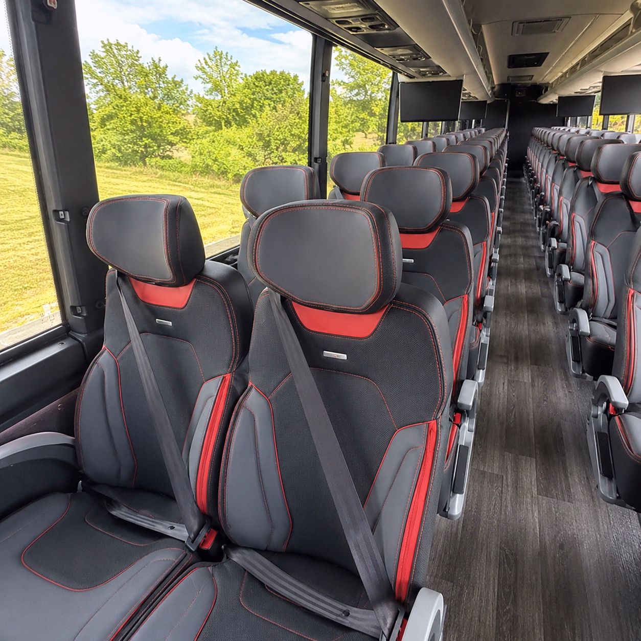 richmond charter bus rental interior